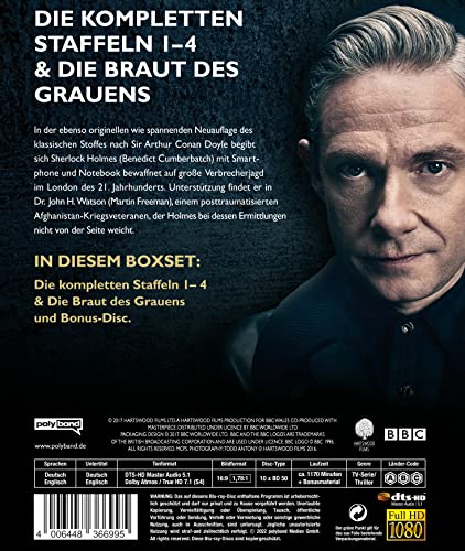 Sherlock - Die komplette Serie: Staffeln 1-4 & Die Braut des Grauens auf 10 BDs LTD. 2