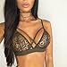 GOTD Women Sexy Lingerie Floral Sheer Lace Bra Top Seamless Bralette Cup (S, Army Green)