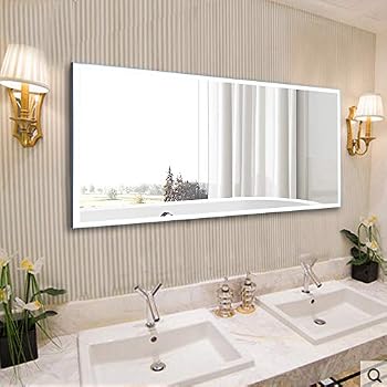 Amazon.com: Vanity Art 60 Inch Rectangular Frameless LED Lighted ...