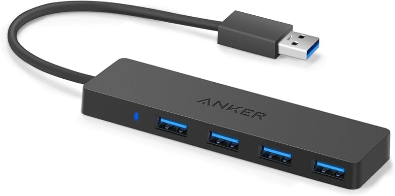 Anker 4-Port USB 3.0 Ultra Slim Data Hub for MacBook, PC, Surface Pro, XPS