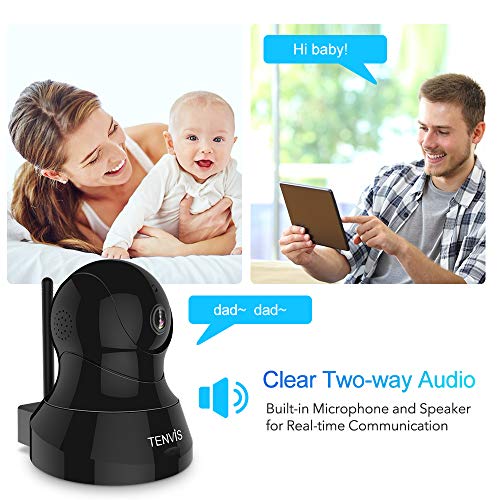 Pet Monitor Camera - TENVIS HD Wireless IP Camera w/Motion Detection, Two-Way Audio, Night Vision, iOS, Android App, Ideal Baby/Dog/Elder Security Camera