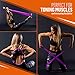 Fabric Resistance Bands, Set of 3 Non Slip Resistance Bands for Legs, Thick Wide Exercise Loops for Home Workout, Women/Men Bands with Carry Bag, Camouflage Pattern (Purple)