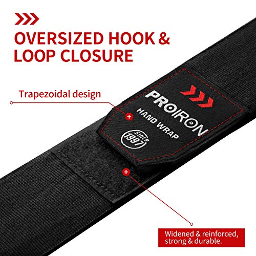 PROIRON Boxing Hand Wraps for Men & Women&Kids 180 & 106 inch Handwraps for MMA, Muay Thai, Kickboxing & Martial Arts Training Semi-Elastic Hand Wraps(Pair)