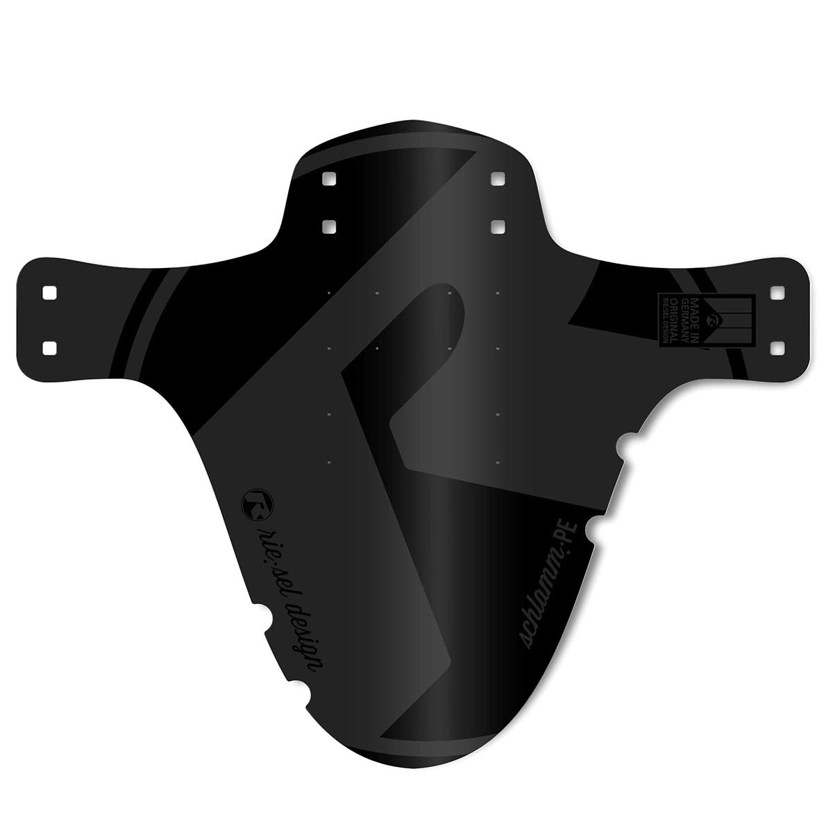 Riesel Design Schlamm Pe Mountainbike Enduro Style Front & Rear Bike Mudguards-Stealth