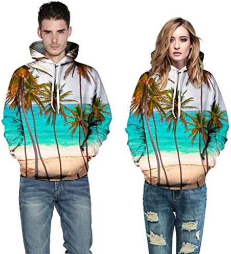 FSLP Couple Unisex Galaxy 3D Sweatshirt Hip Hip Tree Printed Hoodie Swag Sport Polluver