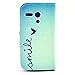 Moto G Case,M-Zebra Premium PU Leather Stand Wallet Type Magnet Design Flip Case Cover for Motorola Moto G, with Screen Protectors+Stylus+Cleaning Cloth (Blue 2)