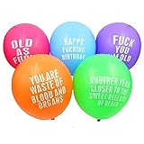 Echolife 12 inch 25 Count Assorted Color Abusive Party Balloons Birthday Decorations Party Favors
