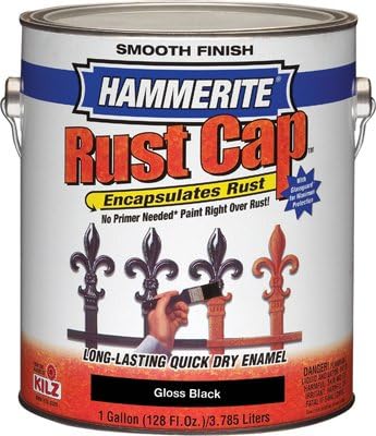 2/PACK MASTERCHEM INDUSTRIES HAMMERITE 46240 GAL BLACK SMOOTH GLOSS PAINT