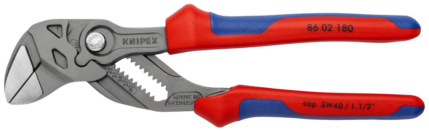 KNIPEX Tools - Pliers Wrench, Black Finish, Multi-Component (8602180)