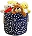 Large Eco-Friendly Canvas Toy Storage Baskets Storage Bins Nursery Bins with Handles (Navy Blue) by Cobei Homegoods