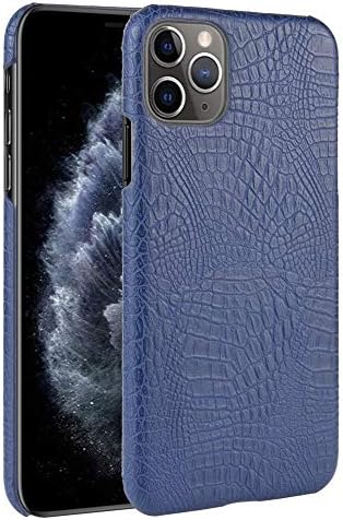 Yiherfree for iPhone 11 Pro Max Shockproof Crocodile Texture PC + PU Case(Black) Blue