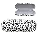 Grey Glasses Case Hard Shell Leopard Print | Medium Size | Protective Eyeglasses, Sunglasses, and Reading Glasses Case For Men, Women, and Kids