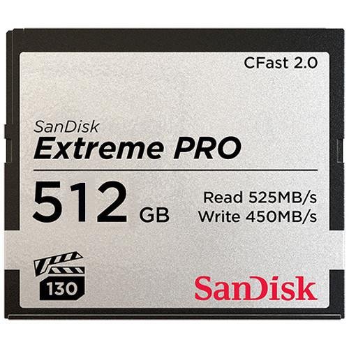 SanDisk Extreme Pro 512 GB CFast Card Model SDCFSP-512G-A46D