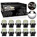 Partsam 10pcs T10 194 White LED Instrument Panel Bulbs 8-3020-SMD Dash Lights W/Sockets 5/8 Inch 16mm Hole Diameter Super Bright