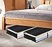 Jumbo Underbed Storage Bags Container Breathable Under Bed Organizer for Blankets Comforters Bedding Bedroom Foldable Zippered Clothes Bags with Clear Window, 2 Pack, Black