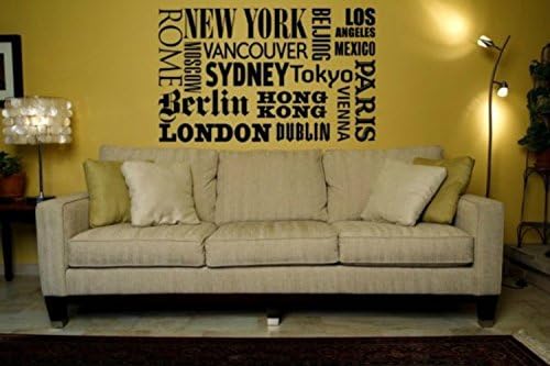 New York Wall Decal, New York Wall Art, Travel Wall Decal, Wanderlust Decal, Landmark Wall Decal, Dorm Decor, Paris Wall Decal