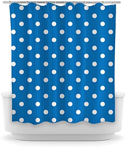 Opima Blue Polka Dot Shower Curtain