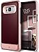 Caseology Strata for Galaxy S8 Plus Case - [Premium Leather] - Burgundy