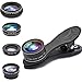 GUANZHI Phone lens 5 in 1 HD Camera Lens Kit 198 Degree Fisheye Lens/0.63x Wide Angle/15x Macro Lens/2X Telephoto Lens/CPL Lens for iPhone 6/6s Plus SE Samsung Galaxy S7/S7 Edge S6/S6 Edge