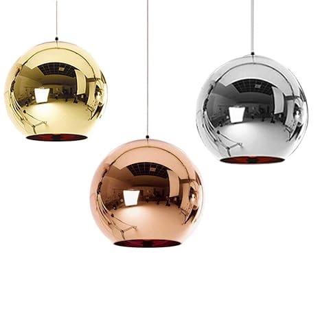 Huahan Extension Mirror Glass Ball Pendant Lamp Ceiling Light