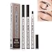 EA-STONE Music Flower Eyebrow Pen,Eyebrow Long Lasting Tint Dye Cream,Waterproof,Smudge-proof (02 Brown)