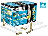 TOGGLER SNAPTOGGLE BA Toggle Anchor, Zinc-Plated Steel Channel, Made in US, 3/8" to 3-5/8" Grip Range, for 3/16"-24 UNC Fastener Size (1 Pack of 100)