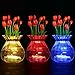 JYtrend Bright LED Floral Tea Light Submersible Lights for Party Wedding (RGB(Changing Color), 20 Pack)