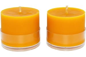 2pcs 100% Pure Canadian Beeswax Pillar Candle - MidiPillar - Handmade in Canada - Canadian Hive - Cotton Wicks - Meditation a