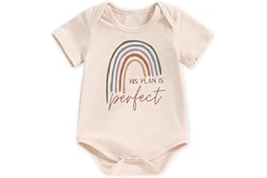 hrcfbk Newborn Infant Baby Boys Girls Bodysuit Short Sleeve Funny Letters Print Romper Reveal Pregnancy Announcement Clothes