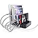 USB Charging Station,Asltoy 50W 6 Ports Charging Station Multiple USB Charger Desktop Charging Stand Organizer Cell Phone Docking Station (6 Ports Black)