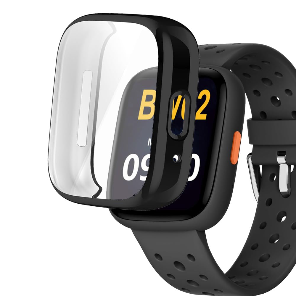 smaate Watch Cases compatible with BIGGERFIVE BW02 1.8” Smart Watch, TPU Case with Screen Protector, Protecting Body & Screen