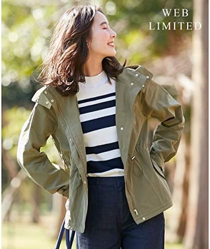Amazon ジェイ プレス レディース J Press Ladies Web限定色あり 洗えるヒーリングタフタ ショートブルゾン Web限定 カーキ系 11 コート ジャケット 通販