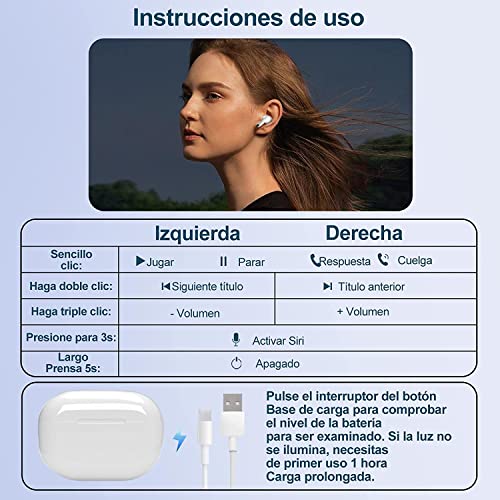 Wireless Earbuds,Bluetooth 5.3 Headphones Noise Cancelling Air Buds