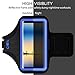 SOSONS Armband for Samsung Galaxy Note 8/9/10/20+,Galaxy S22/S21/S10/S9/S8+, Water Resistant Sports Gym Armband Case for Samsung Galaxy Note/S/A/F Series,with Card Pockets and Key Slot(Blue)