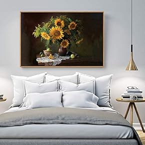 Floating Framed Canvas Wall Art for Living Room, Bedroom Still Life Canvas Prints for Home Decoration Ready to Hang - 16x24 inches