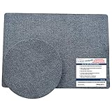 Wool Pressing Mat for Quilters - Quilting Supplies - 2 Pack - 24 x 17 inches + 13 inch Round Pad - 100% New Zealand Wool Felted Ironing Board Pads