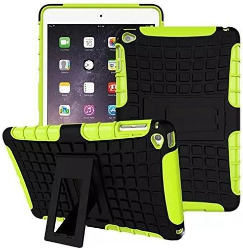 Ipad mini 4 case,mini 4 case,Flybrid[shockproof][kickstand][scratch resistant] Slim Stylish Hybrid Rugged TPU Rubberized + Polycarbonate hard case cover for ipad mini 4 (Green)