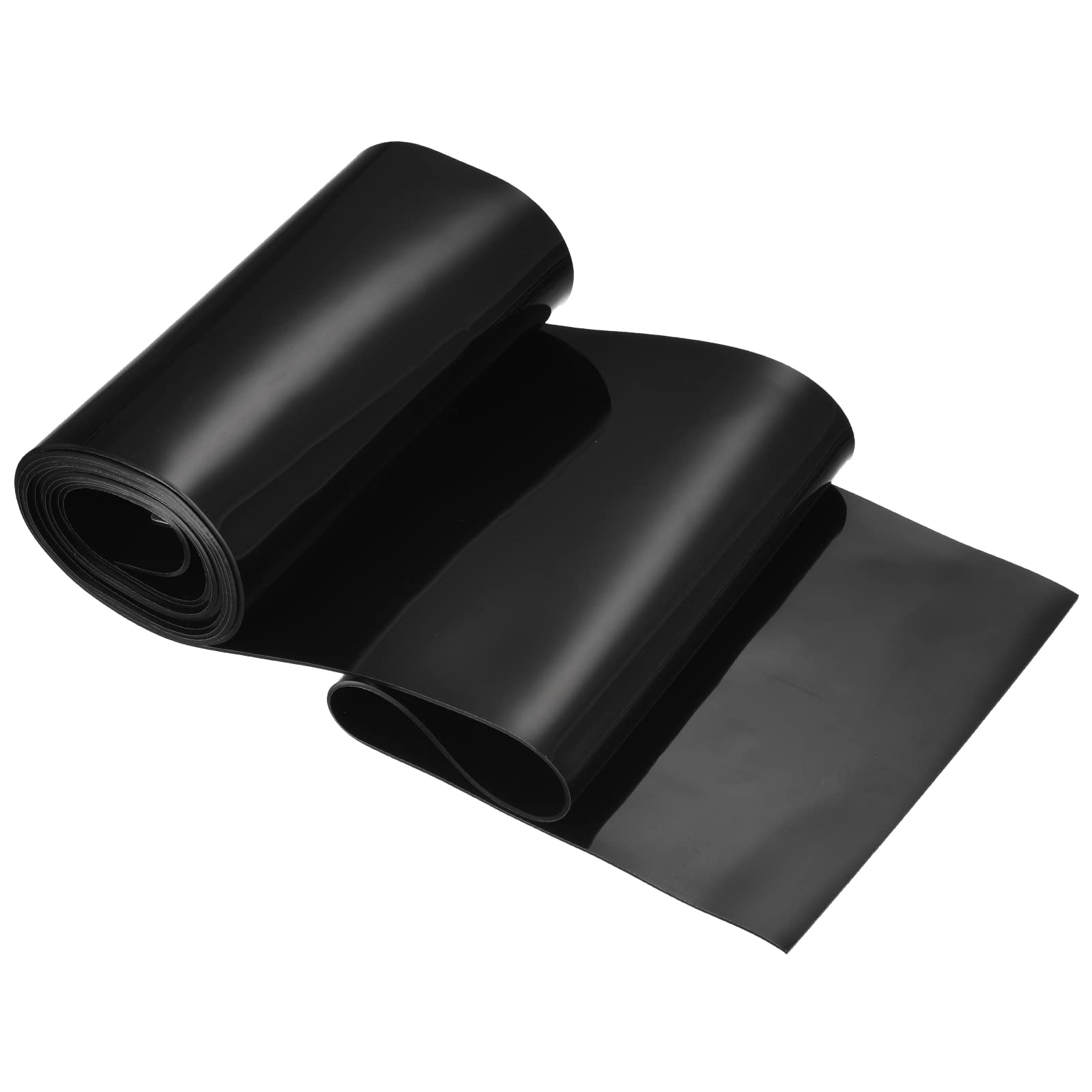 PATIKIL Plastic Vinyl PVC Strip Door Curtain, 6.5" Length x 7.3" Width Windproof Plastic Vinyl Strip Curtain for Freezer Cooler Home Mall Warehouse Welding Room Welding Room, Black — image 1