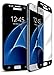 Bastex Samsung Galaxy S7 Edge 9-H Tempered Glass Screen Protector, Full Screen Coverage, High Definition, Clear Transparency, Anti-Bubble Shield with Black Faceplate for Samsung Galaxy S7 Edge