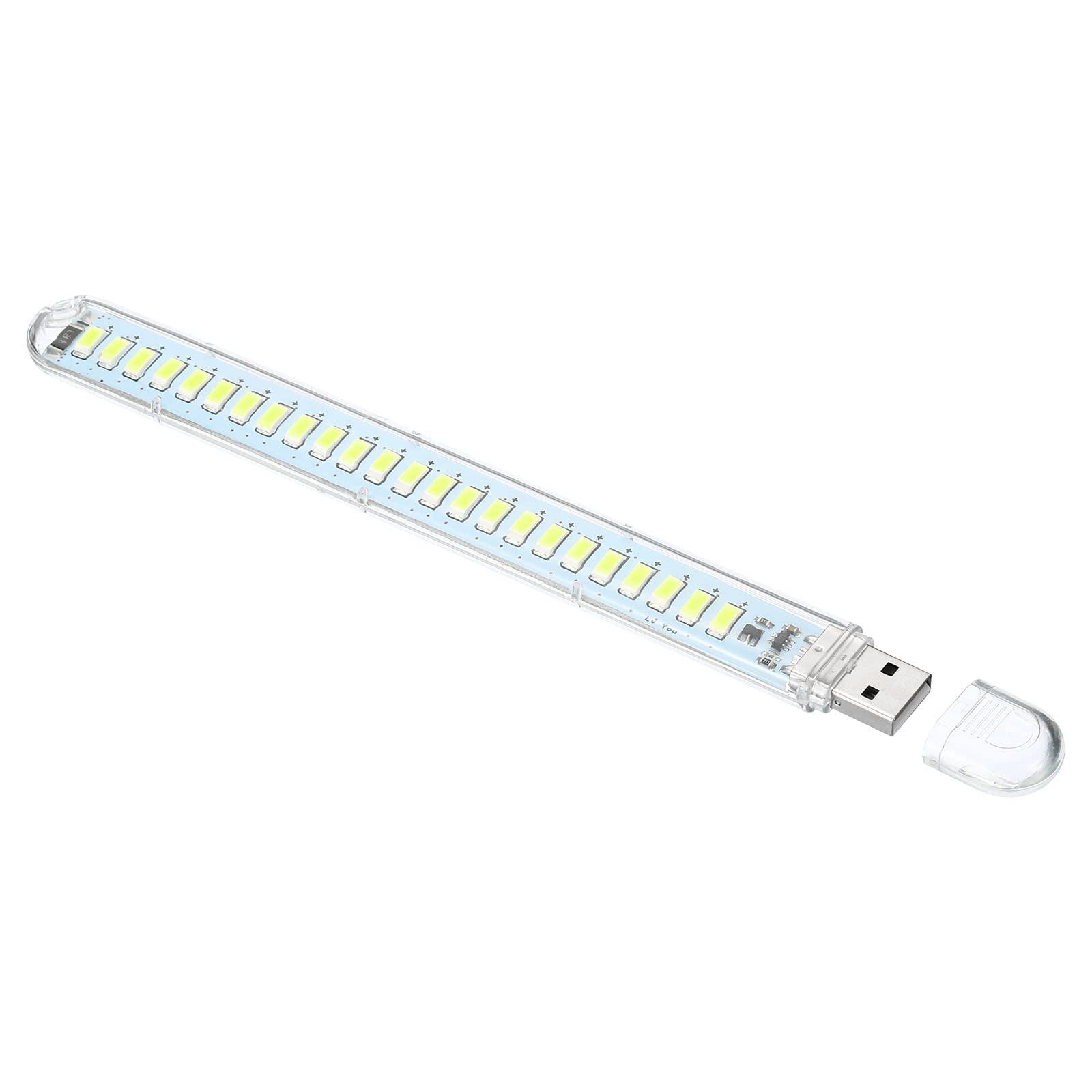 PATIKIL USB Night Light, Portable Plug-in Small LED Light Stick with 24 Lamp Beads with Touch Sensor Switch USB Light for Bathroom Bedroom Reading Sleeping Camping, White
