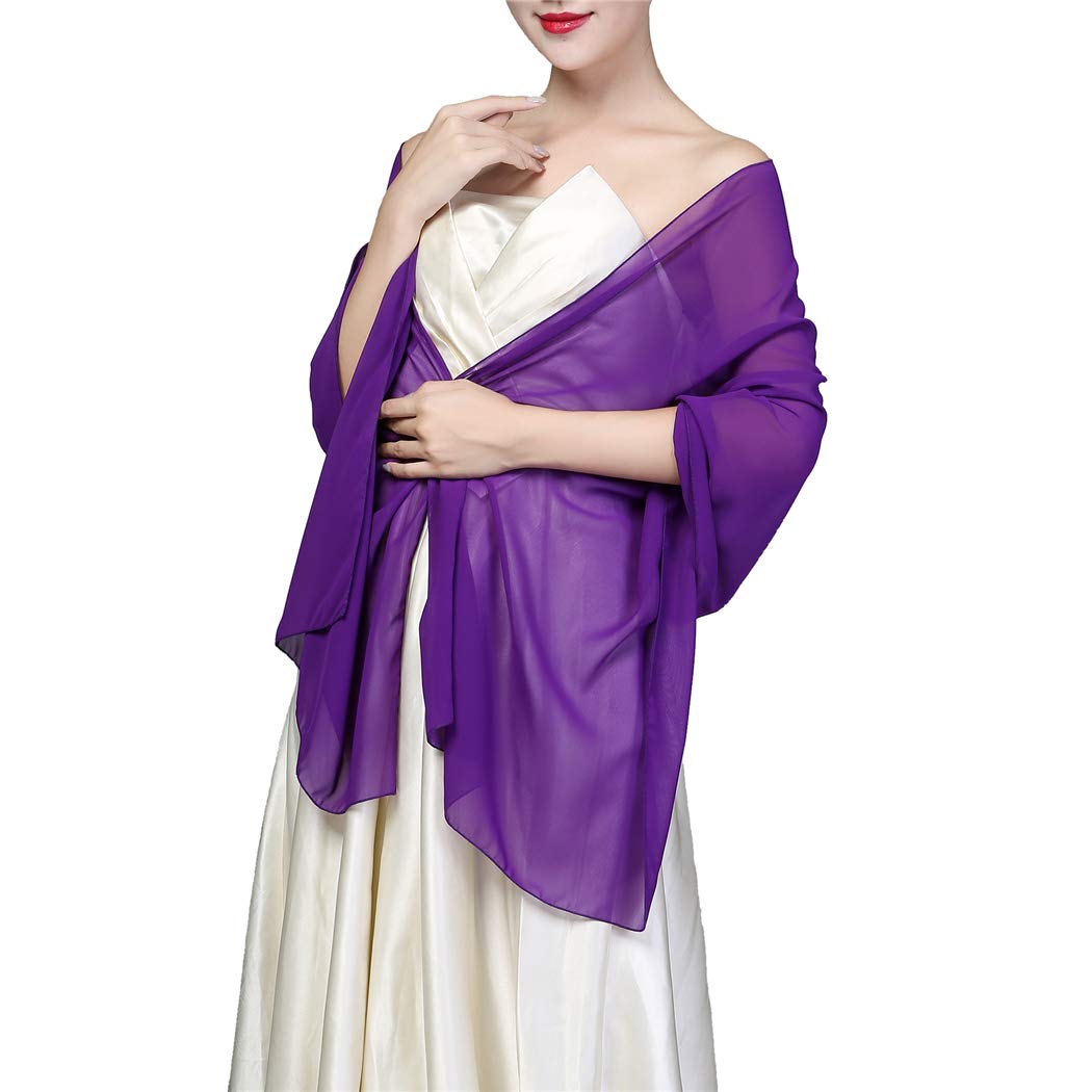 Soft Chiffon Shawls and Wraps for Evening Dresses, Wedding Shawl Wrap