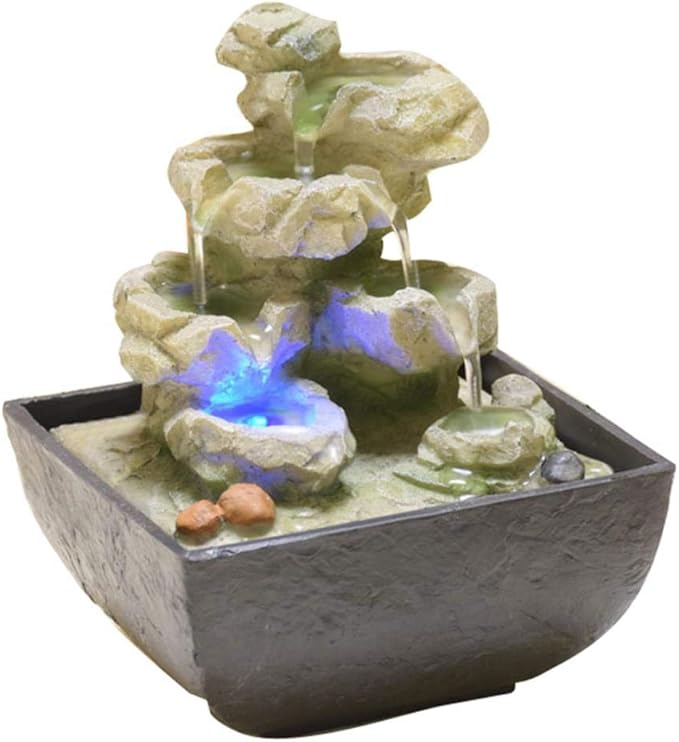 Tabletop Fountain, Zen Water Fountain Three Tier Indoor