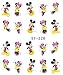 3 Sheets Mickey Mouse & Minnie Disney Cartoon Nail Art Stickers Water Transfer Decals