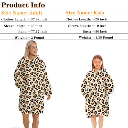 DARRENVAN WEARABLE BLANKET HOODIE ADULT KIDS CHRISTMAS OVERSIZED HOODED BLANKET SOFT COMFORTABLE