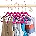 HOUSE DAY Velvet Kids Hangers 60 Pack, Premium Childrens Hangers for Closet, Ultra Thin Cute Clothes Hanger, Non Slip Small Felt Hanger 14 Inch for Kids Clothes, Hot Pink