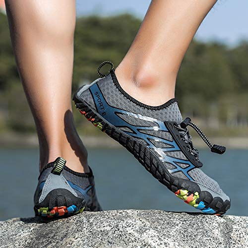 KARAZZO Mens Water Shoes Slip-on Toe Shoes Barefoot with Superior Cushioning