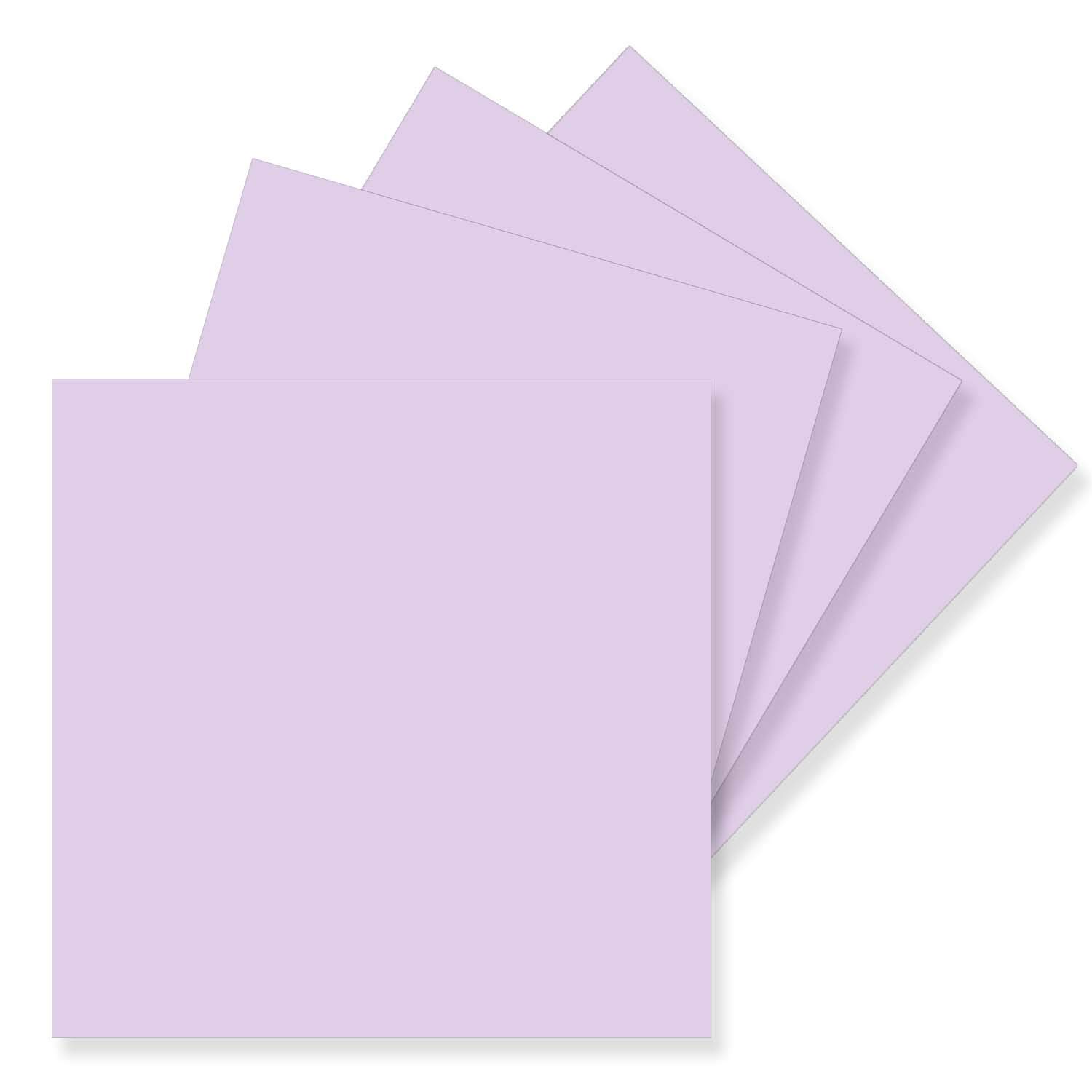 FarbenFroh by GUSTAV NEUSER 50 single cards square 15 x 15 cm in lilac 240 g/m² blank craft cards, postcards, craft cardboard in clay paper quality
