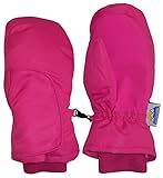 N'Ice Caps Kids Easy On Thinsulate Waterproof Velcro Wrap Mitten (4-5 Years, Fuchsia Solid)
