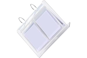 FRCOLOR Mini Acrylic Flip-up Photo Album Iron Alloy Frame, Desktop Photo Stand for Travel Record and Office