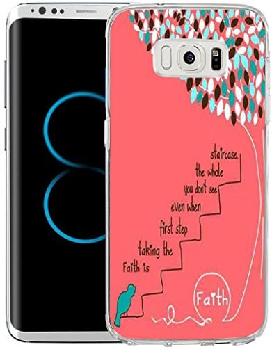 S8 Plus Case,Samsung Galaxy S8 Plus Case TPU Non-Slip High Definition Printing Bible Verses Faith Is Taking The First Step Even When You Don'T See The Whole Staircase